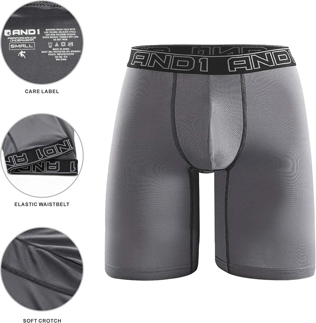 AND1 Sport Boxershorts 5er Pack Unterwäsche Herren Unterhosen Männer Retroshorts Boxer Brief Sportun