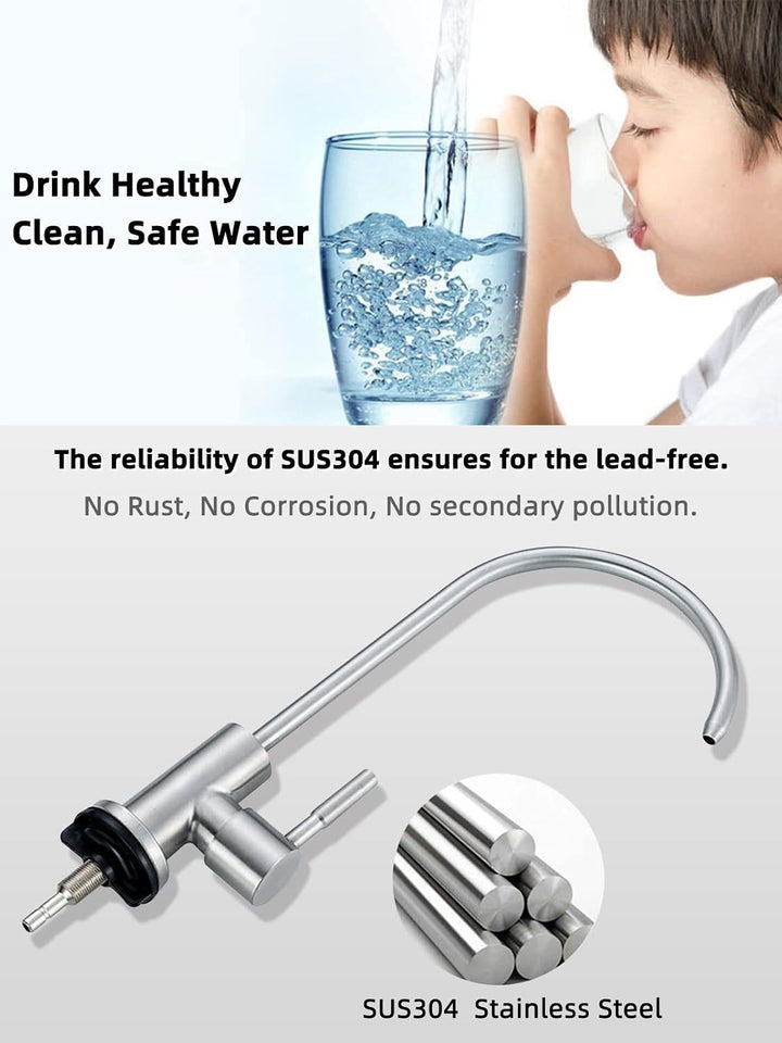 Trinkwasserhahn, einfach zu installierender Spülbecken-Wasserfilter-Wasserhahn, bleifreier Umkehrosm