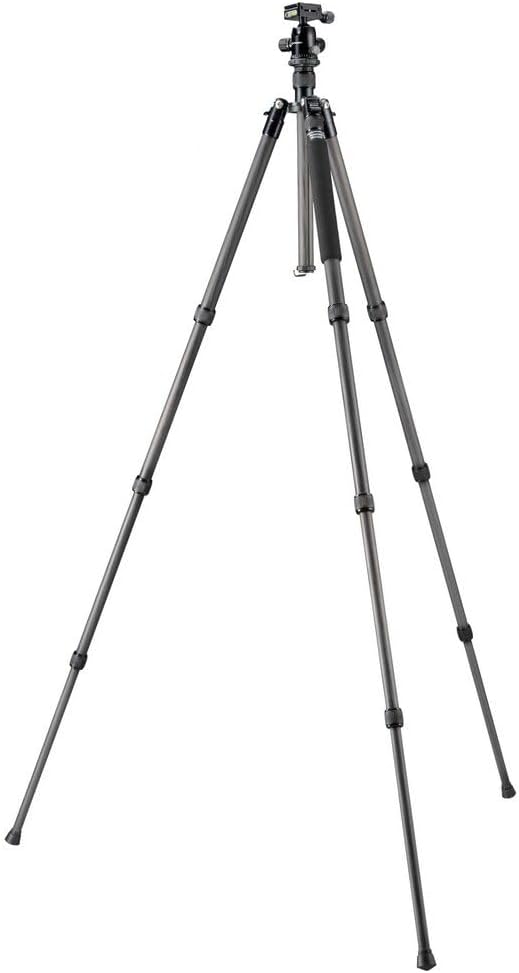 Bresser Carbon-Stativ 165cm höhenverstellbar, 3-in-1 Dreibein Einbein Bodenstativ, 10kg Traglast, Ar