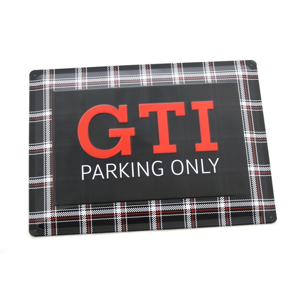 Volkswagen Classic Parts Original GTI Blechschild Parking Only Schild Parkplatz Garage