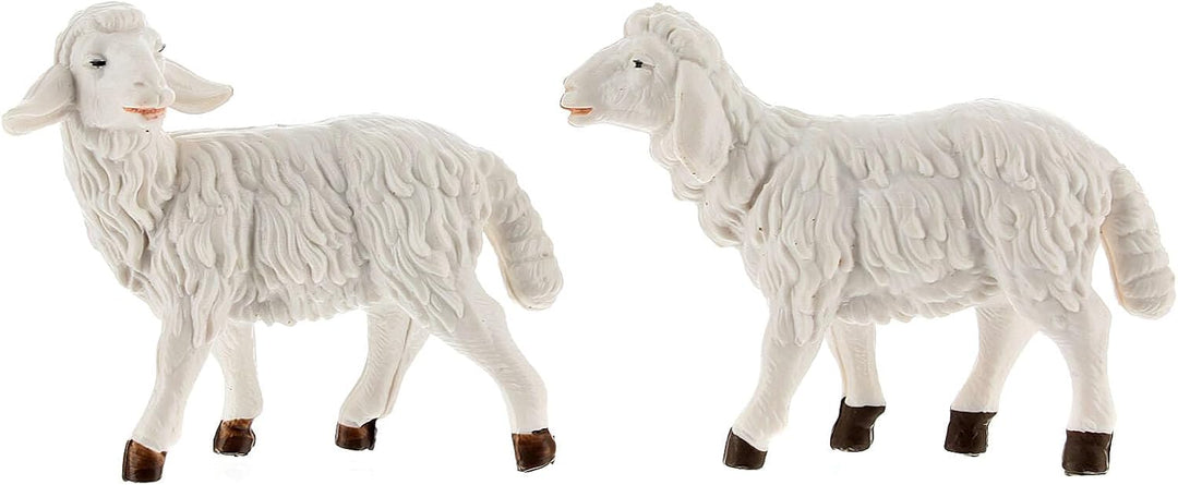 Holyart Weihnachtskrippen: Schafe für 12-cm-Krippe, Kunststoff, 4-teilig