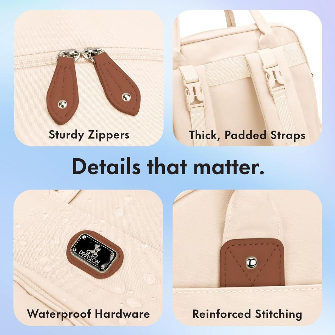 Dikaslon Wickeltasche Rucksack Grosser Wickelrucksack mit Multifunktions-Babytaschen und mobiler Wic