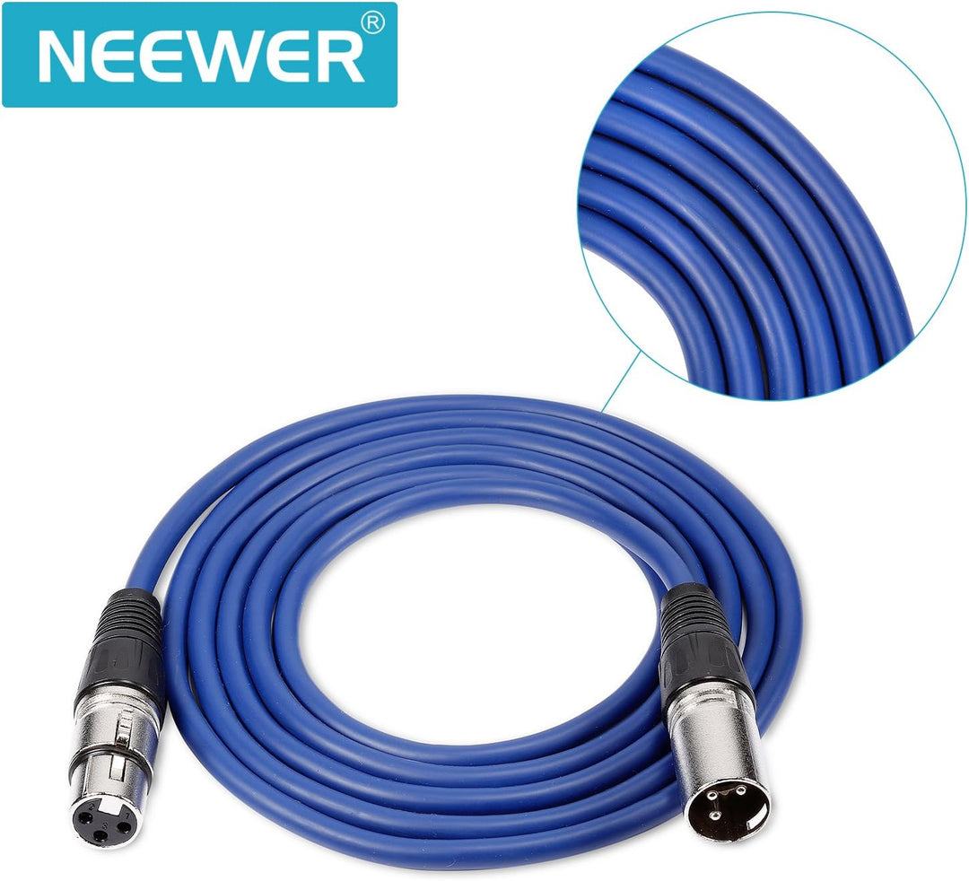 Neewer 6-Pack 1 Meter Audio Kabelkabel, XLR Stecker auf XLR Buchse Mikrofon Farbkabel (grün, blau, l