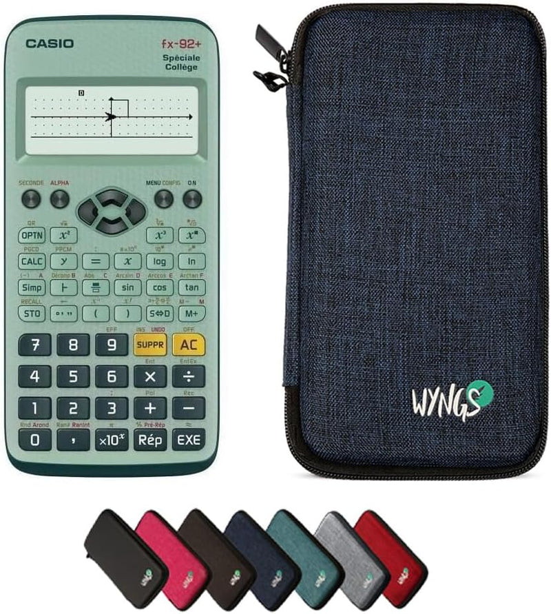 CALCUSO Sparpaket: Casio FX-92 Speciale Collège technisch-wissenschaftlicher Taschenrechner + WYNGS