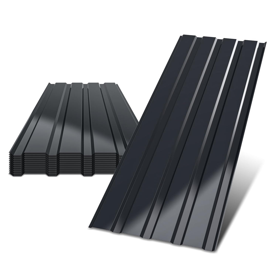 Trapezblech 24 Stück 115×45cm - 6,21m², Wellblechplatten für Dach aus 0,25mm Stahl,Dachblech Wetterb