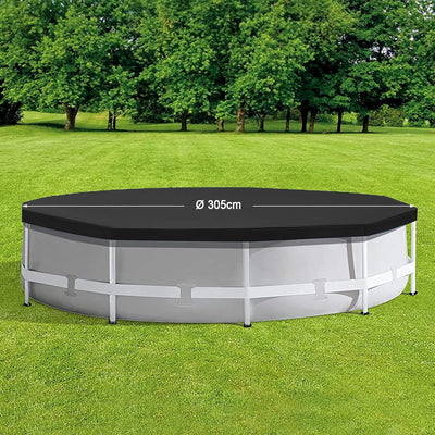 Round Pool Cover - 420D Oxford Poolabdeckplane - UV-Stabil & reissfest - für Round Frame Pool - Ø 30