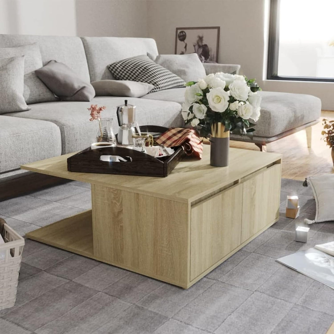 Gecheer Moderne Couchtisch mit Staufächer & Schubladen Beistelltisch Kaffeetisch Sofatisch Teetisch