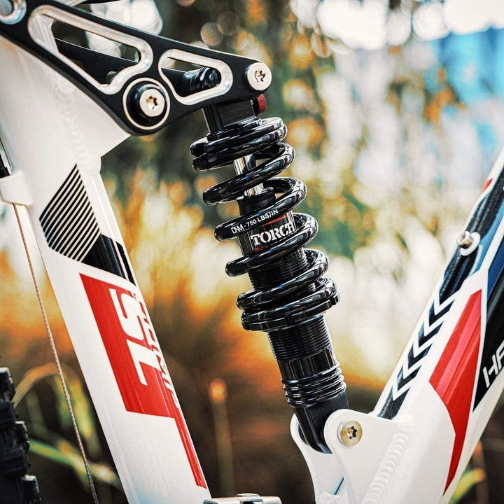 DNM Dämpfungs-System für Mountainbike, Stossdämpfung, eloxiert, AL-6061-Schraubenfeder, 340 kg, 165