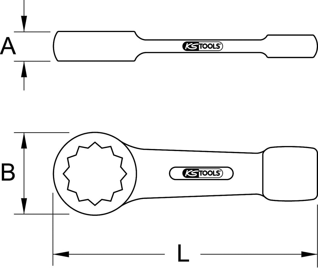 KS Tools 517.0995 Schlag-Ringschlüssel, 95mm, Farbe, Size