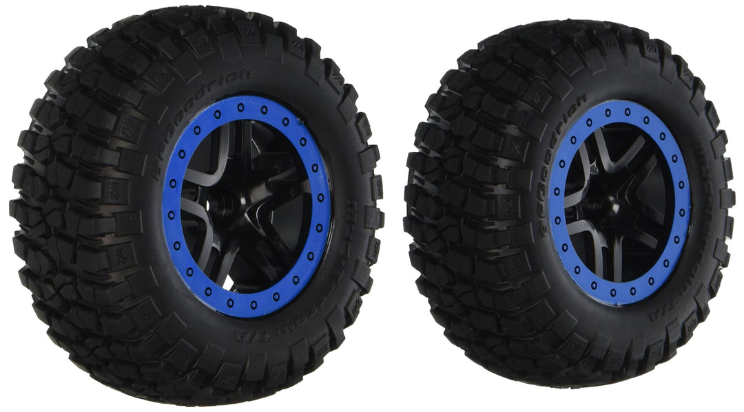 Traxxas 5885A KM2 Tires on Split-Spoke Black Wheels, Slash Front, 2-Piece by Traxxas (English Manual