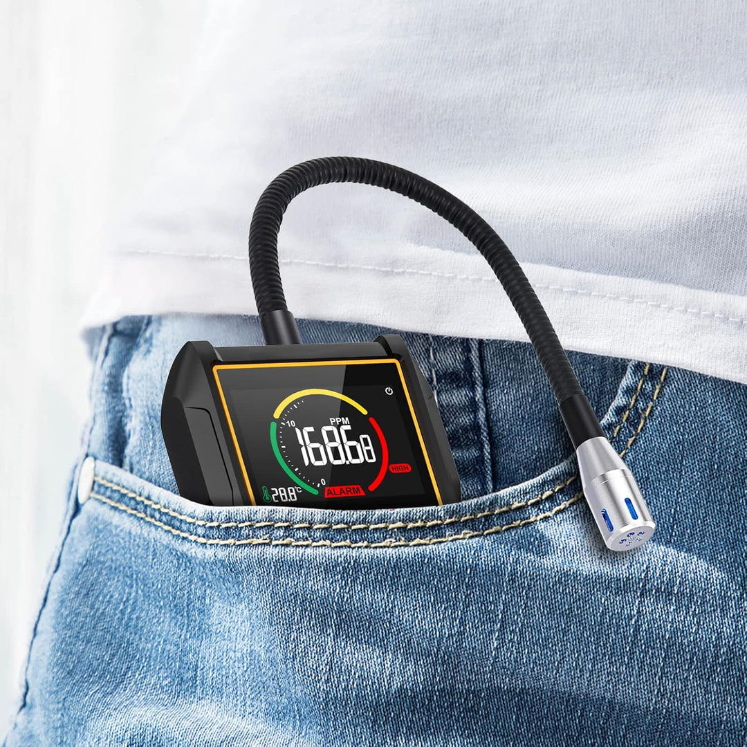 Gasmelder Erdgas MESTEK Gaslecksuchgerät Tragbarer Leckdetektor für Methan Propan Butan Haushalts Fl