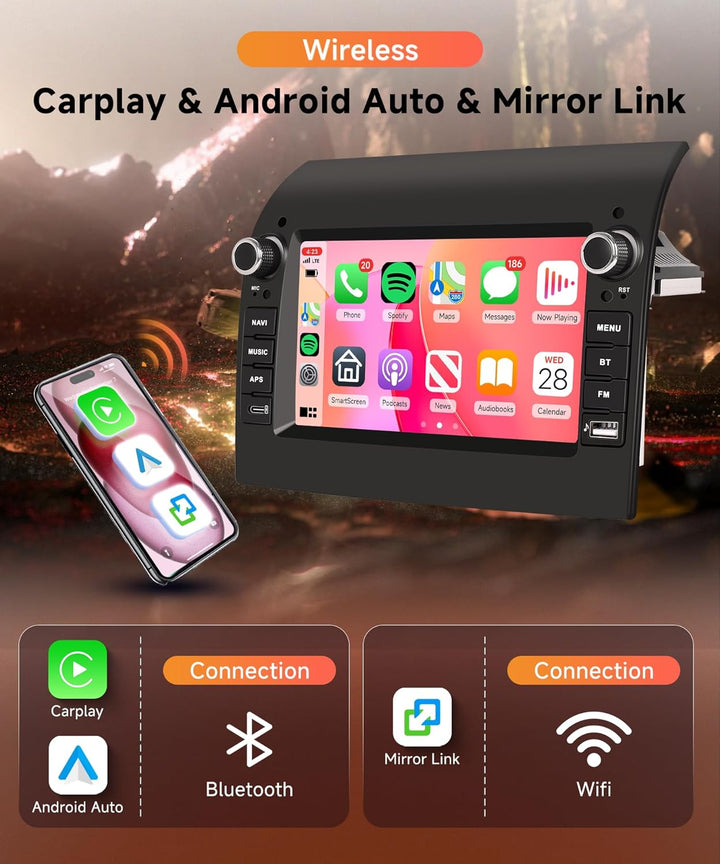 4G+64G Android Autoradio für FIAT Ducato 2008-2015/Peugeot Boxer 2/Citroen Jumper 2011-2015 Wireless
