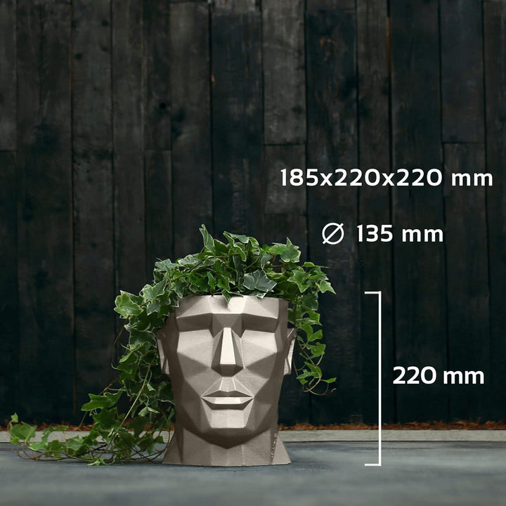 concrette Blumentopf Blumenkübel Zement-Pflanzkübel Übertopf aus Beton Apollo Ø 14 cm | 17 Farben Ø