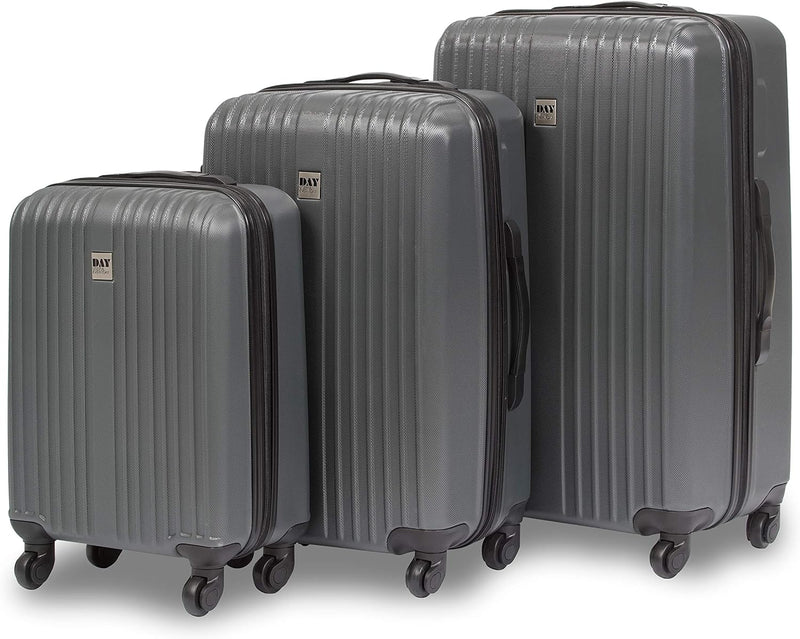 BRUBAKER 3er Set ABS Reisekoffer - Koffer Trolleys - Hartschale - M-L-XL-Set - je 4 Rollen 360° - 55