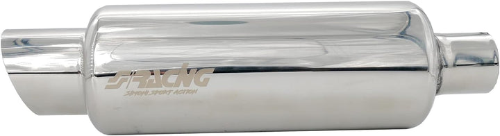 Simoni Racing ESR085 Exhaust Muffler Rounded, Inox
