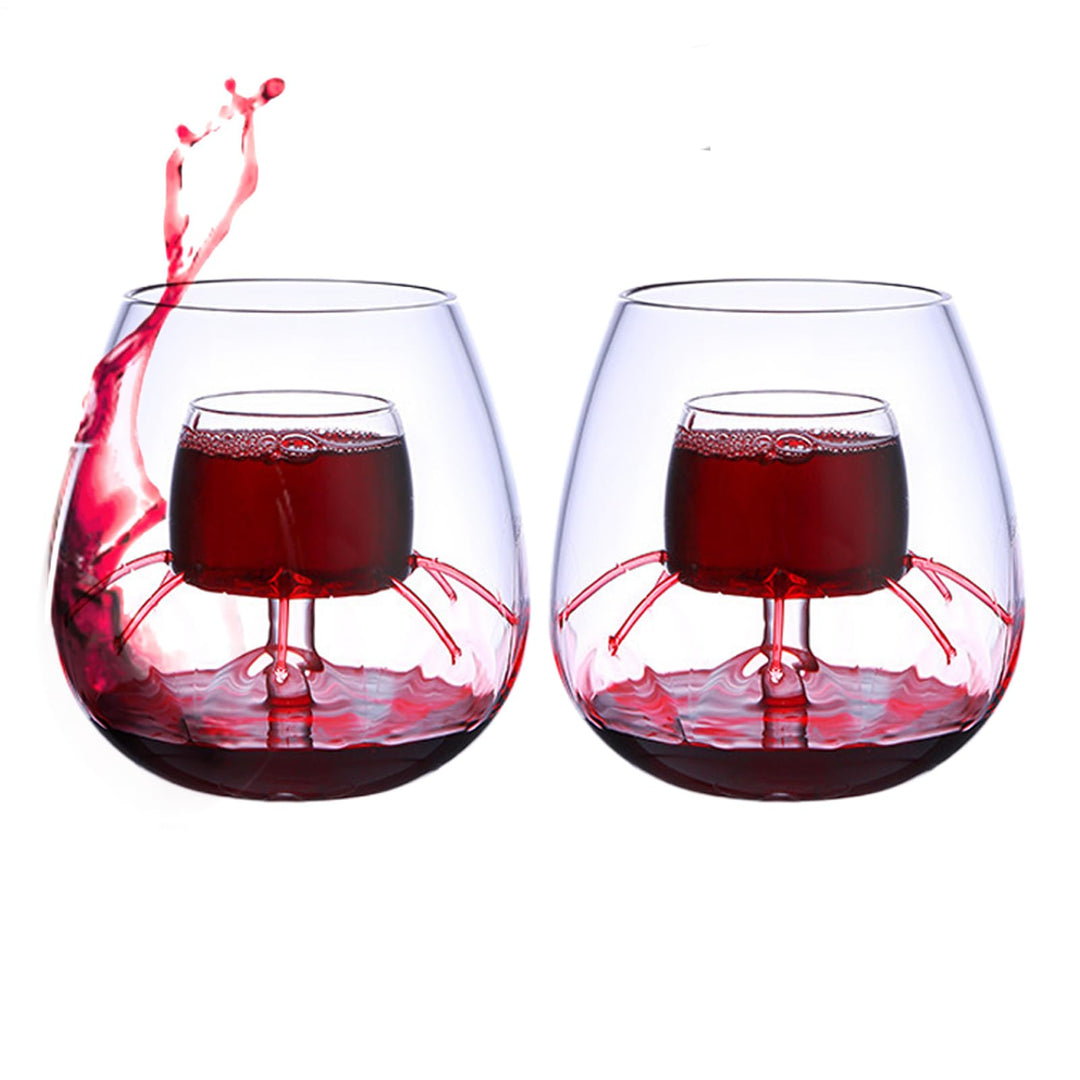 Brunnenbelüfter-Set, Belüften von Weingläsern | Belüften von Glaszubehör,Weingläser-Dekanter mit fla