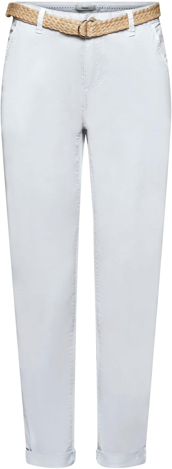 ESPRIT Chinohose mit Gürtel 32W / 34L Light Blue, 32W / 34L Light Blue