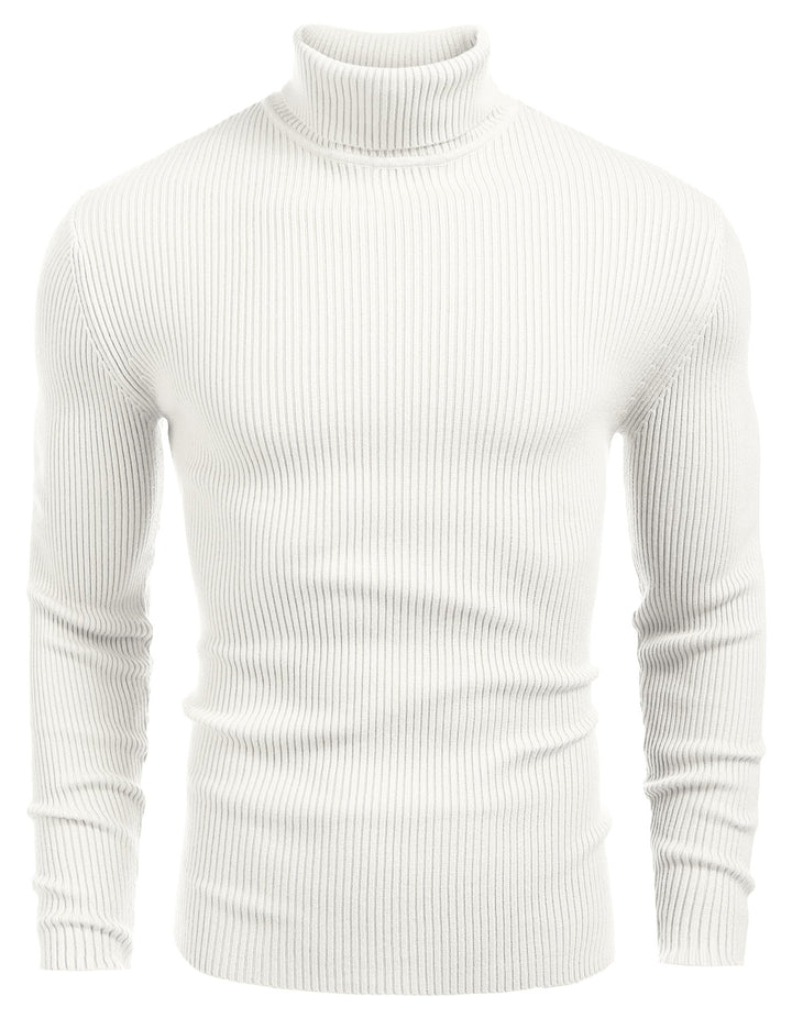 COOFANDY Herren Rollkragen Pullover Langarmshirt Feinstrick Sweater Rollkragen Freizeit Slim fit Bas