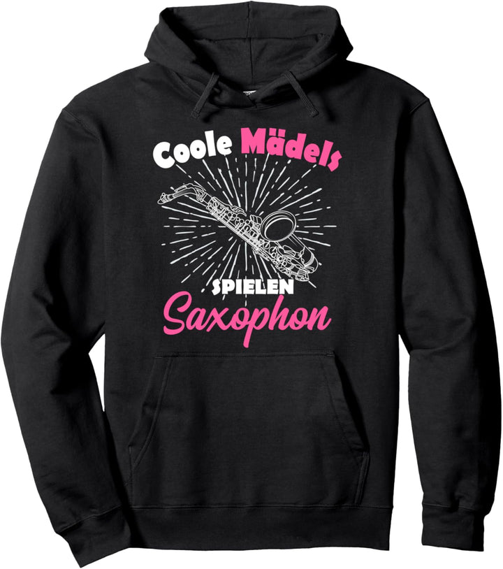 Saxophon Geschenk für Saxophonistin Mädchen Mädels Frauen Pullover Hoodie