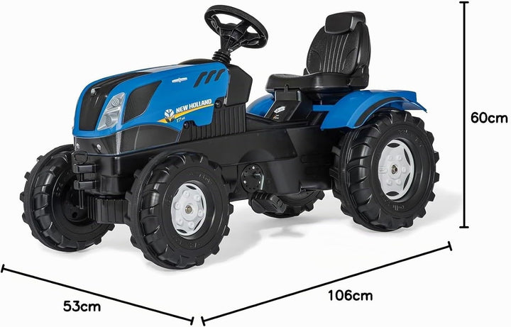 Rolly Toys 601295 - New Holland, Traktor Farmtrac Anhängerkupplung vorne und hinten, geeignet für Ki