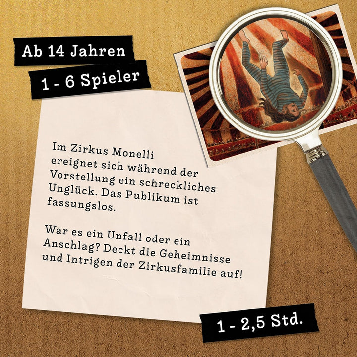 Hidden Games Tatort - EIN Drahtseilakt | Krimispiel | Ermittlerspiel für zu Hause | Detektivspiel |