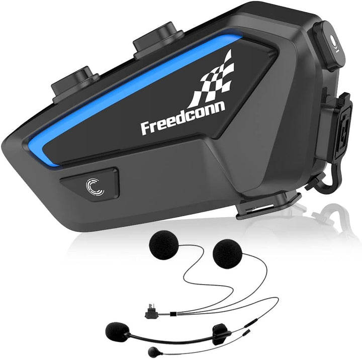 FreedConn FX Motorrad Intercom, Helm Headset für bis zu 8 Motorräder mit Reichweite von 1200m, DSP u