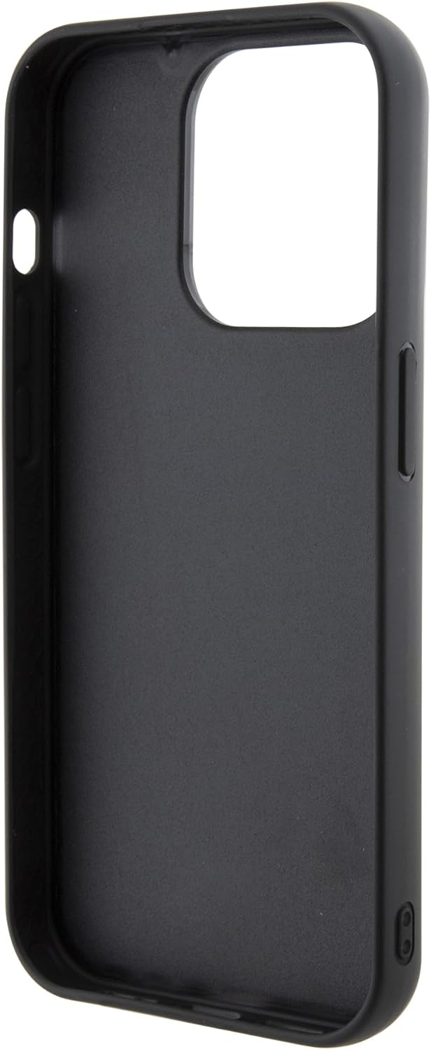CG Movie Karl Lagerfeld Schutzhülle für iPhone 15 Pro Max, Saffiano-Leder, Schwarz, Schwarz