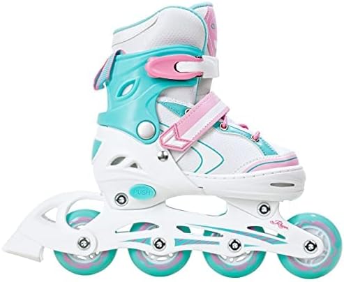 RAVEN 2in1 Kinder Schlittschuhe/Inline Skates Lia/Loret verstellbar mit LED Leuchtrad 30-33 (18-20,5