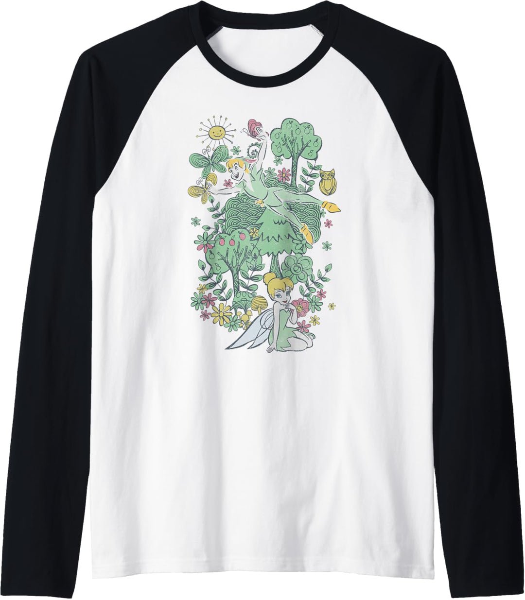 Disney Peter Pan Tinker Bell Summer Doodle Raglan