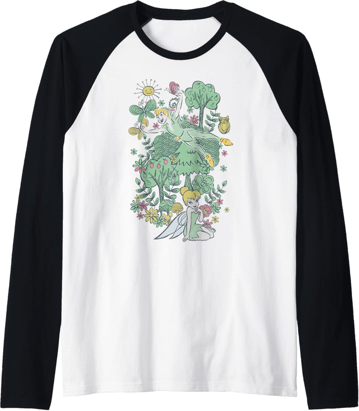 Disney Peter Pan Tinker Bell Summer Doodle Raglan