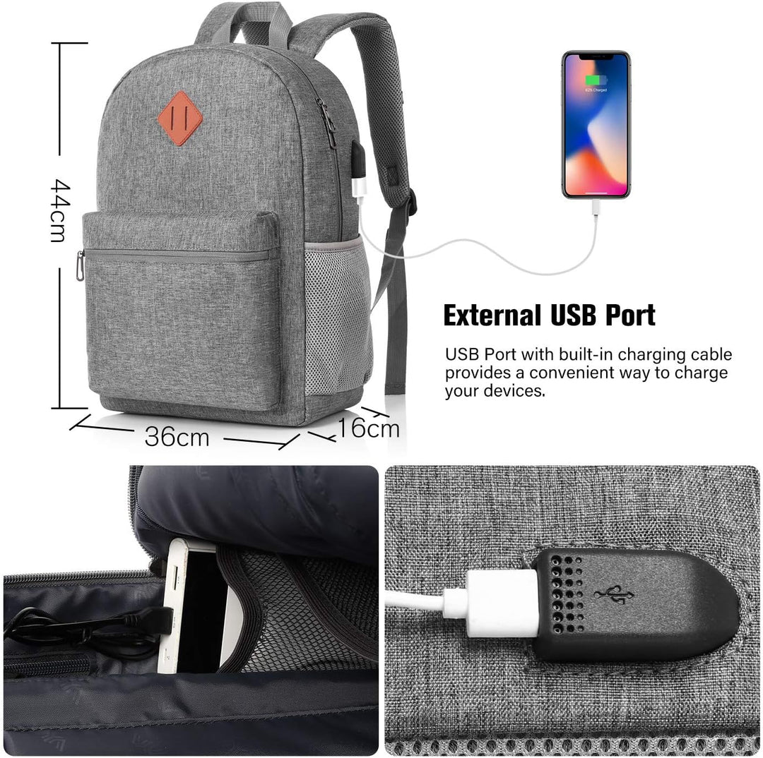 YAMTION Rucksack Herren Schulrucksack Damen,Rucksack Jungen Teenager Rucksack Schule Mädchen Schulta