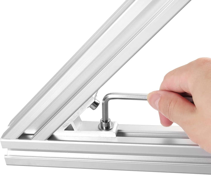EYPINS 10X ALU Winkelverbinder, Aluprofil 20x20 Aluminium 45 Grad Winkel Befestigung Befestigungsmat