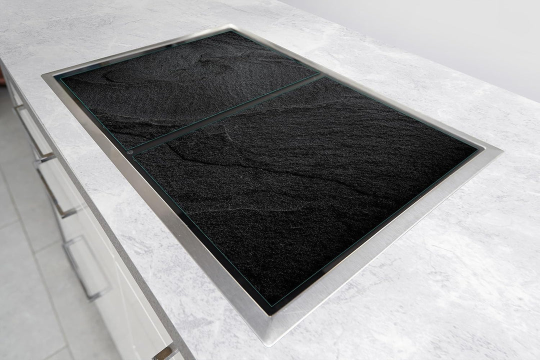 TMK ArtDeko Herdabdeckplatte 2 Teilig 40x52 + 60x52 cm - Spritzschutz Herdabdeckung – Herdschutz aus