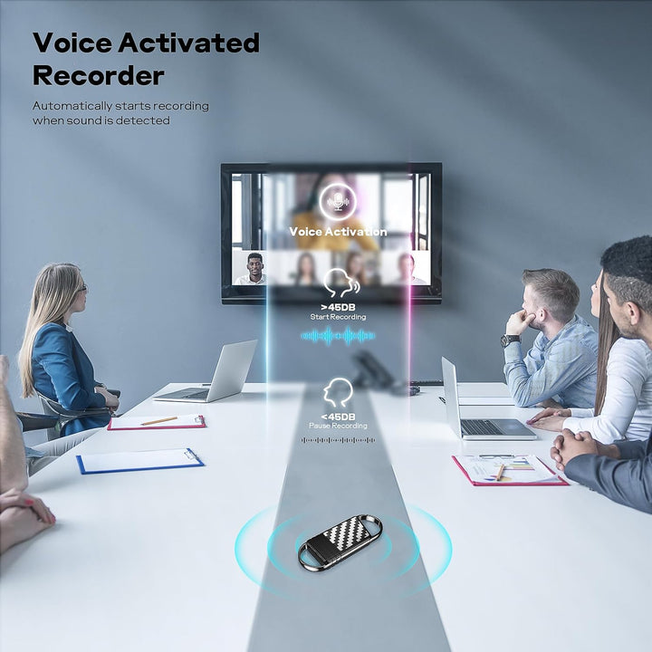 64GB Diktiergerät - Vine Audiorecorder für Vorträge/Meetings/Interviews