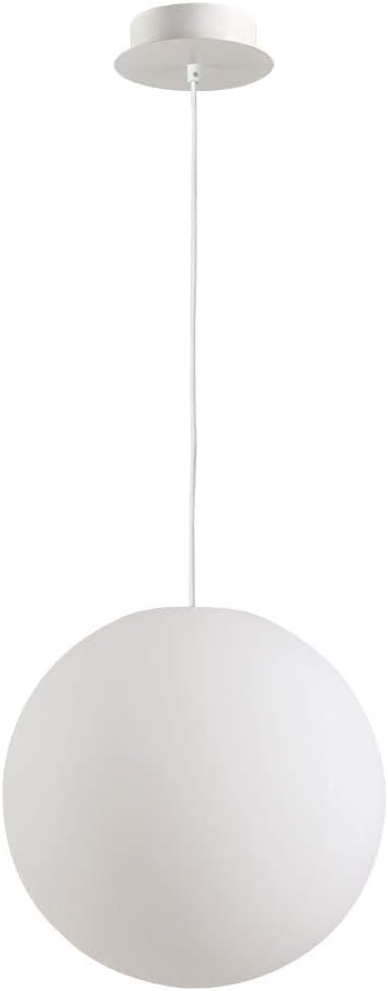 s.luce Globe Hänge-Kugellampe für Innen & Aussen IP54 Aussenhängeleuchte Rund & Weiss, Grösse:Ø 50cm