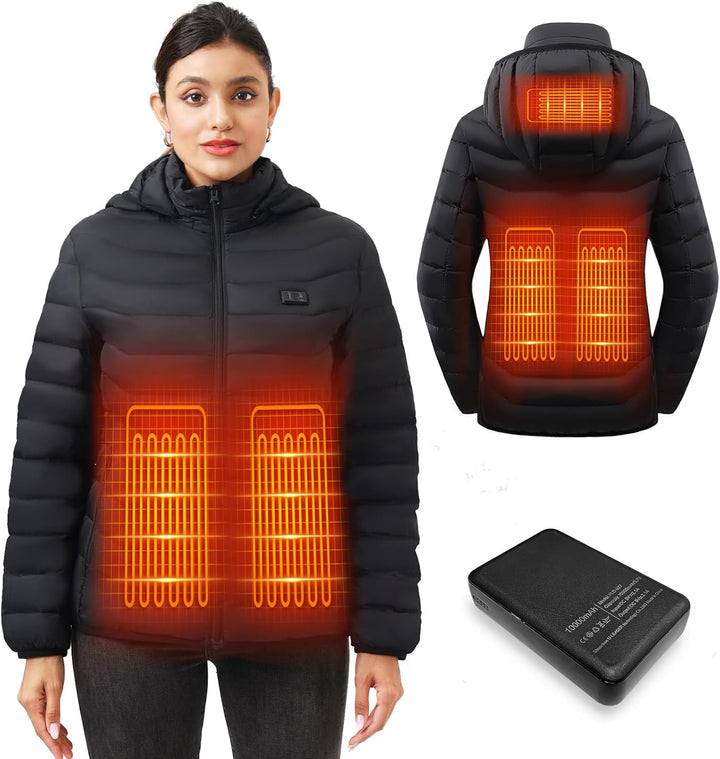 Beheizbare Jacke Herren Damen, Winter Elektrische Herren Beheizte Jacke USB Lade Heizmantel Mit 5V 1