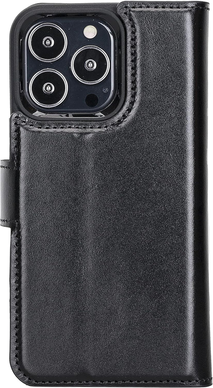 Solo Pelle Lederhülle kompatibel für iPhone 13 Pro in 6.1 Zoll abnehmbare Hülle (2in1) inkl. Kartenf