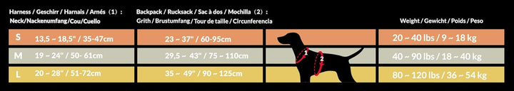 iEnergy™ MAE Hunderucksack - 2in1 Geschirr und Abnehmbarer Rucksack für Hunde - Wetterfest und inklu