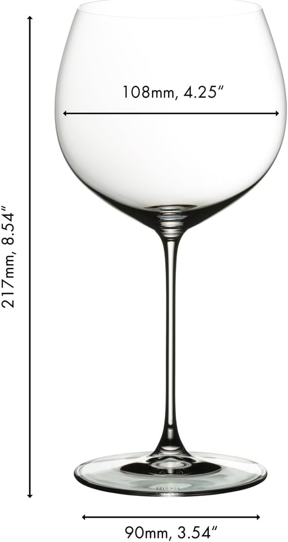 Riedel 6449/97 Veritas Weinglas, Kristallglas, farblos im Eichenfass gereifter Chardonnay (Oaked Cha