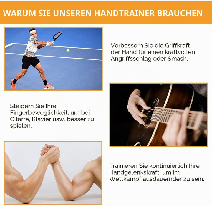 COVVY Handgriff-Stärker, 3er-Pack (150,200,250 LBS) Griffkrafttrainer, Unterarmstärker, Handstärker,