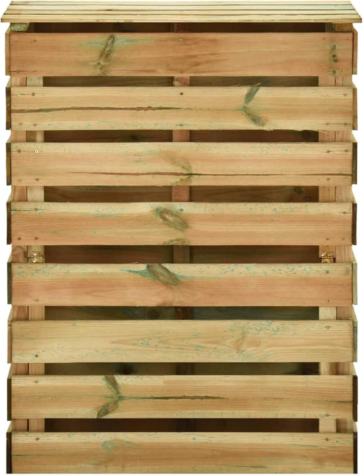 Tidyard 2 STK. Lattenrost-Komposter mit offenem Deckel verrottungsbeständig Gartenkomposter-Set Holz
