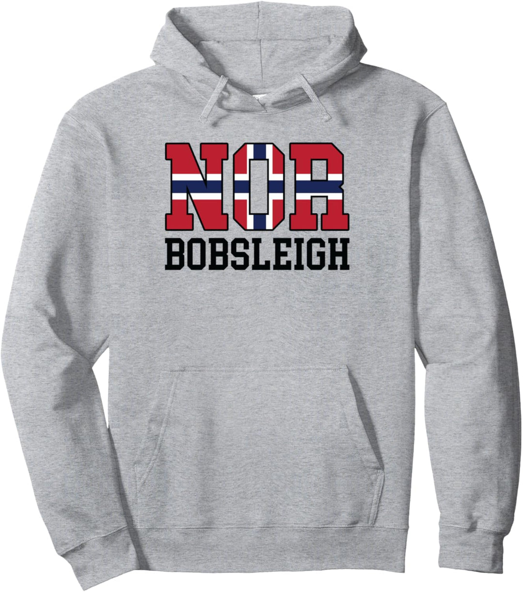 Bobsledder Norwegen-Flagge, Norwegischer Bobschlitten Pullover Hoodie