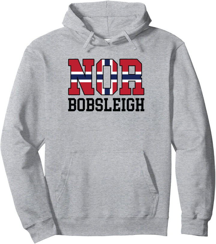 Bobsledder Norwegen-Flagge, Norwegischer Bobschlitten Pullover Hoodie