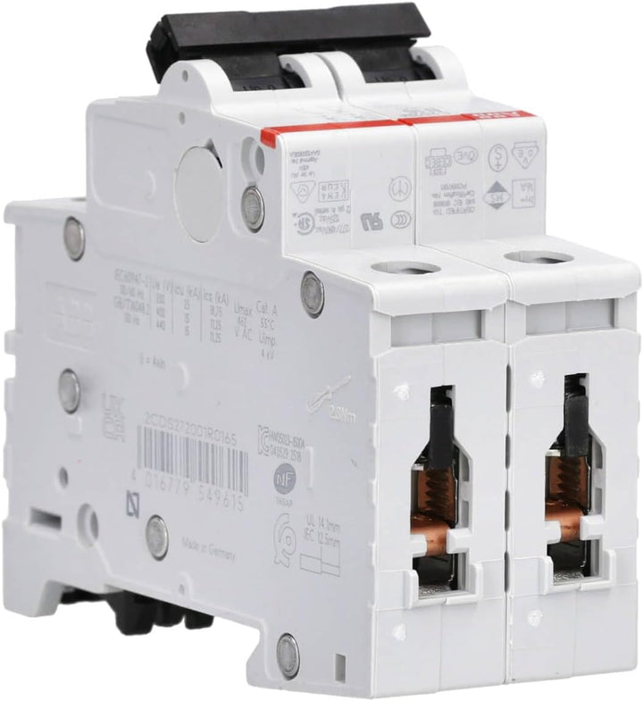ABB 2 cds272001r0165 – int. aut. s202 m-b16 2P 16 A B 15 KA