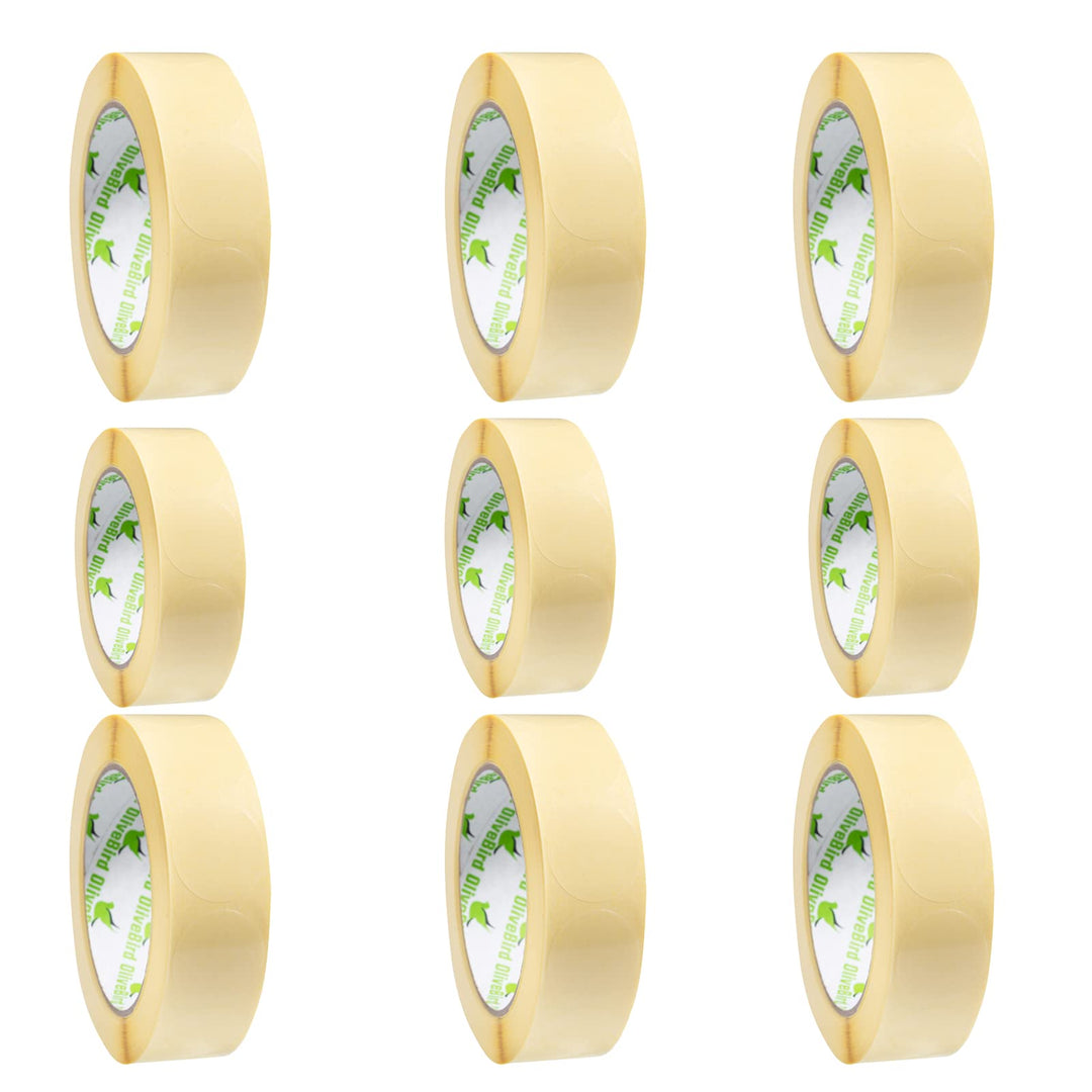 OliveBird [9 Rollen, 9.000 Etiketten] Klare Aufkleber Runde Etiketten Rund 30mm / 3cm Durchmesser -