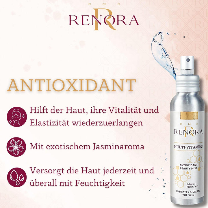 RENORA | Multi-Vitamins Gesichtsspray, Antioxidant Facial Beauty Gesichtsspray | Spendet Feuchtigkei
