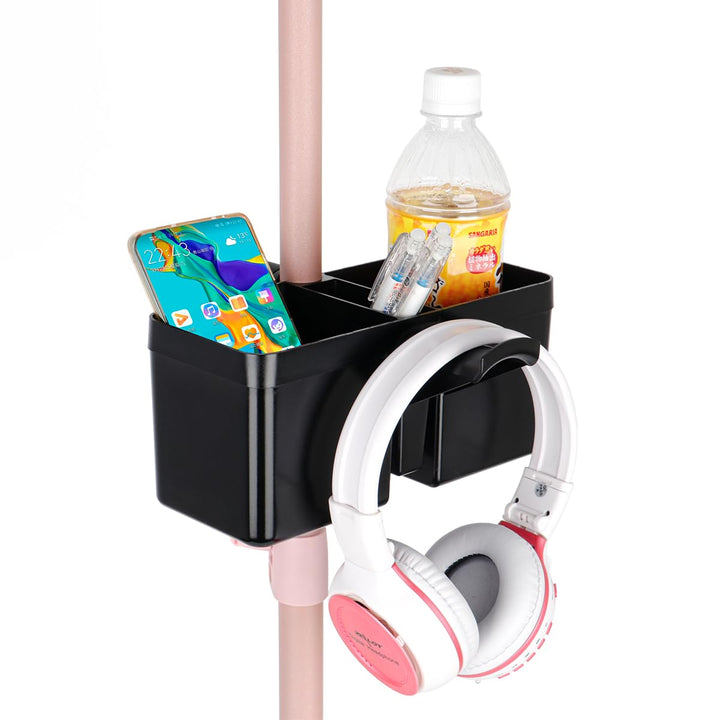 Koolehaoda Mikrofonständer Dual Getränkehalter mit Headset-Aufhänger – Universalklemme | Getränkehal