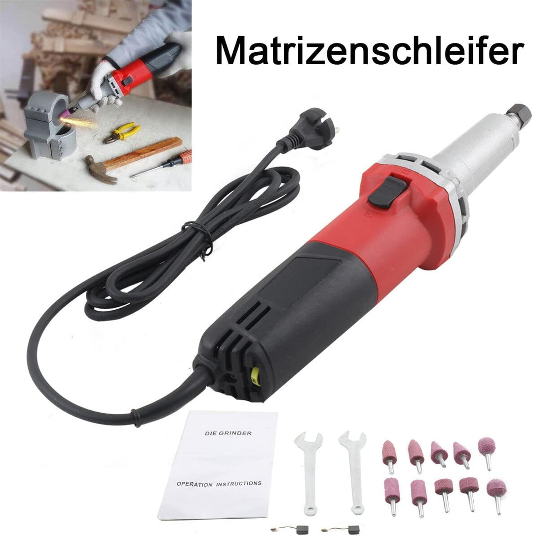 Geradschleifer 750 W, 0-27000 U/min Elektrischer gerader Schleifer Elektrisch Stabschleifer Gradschl