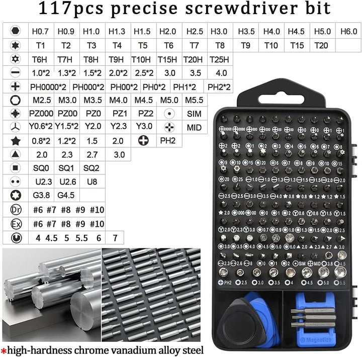 138 in 1 Schraubendreher Set Feinmechanik Mini Feinmechaniker Satz Magnetisch Upgrade Version Präzis