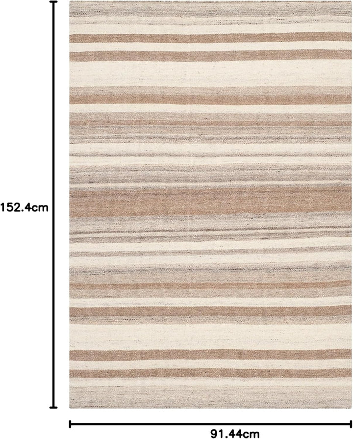 SAFAVIEH Zeitgenössische Teppich für Wohnzimmer, Esszimmer, Schlafzimmer - Dhurrie Collection, Kurze